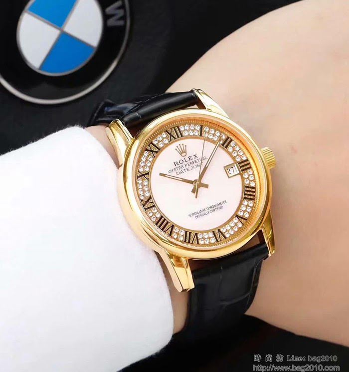 ROLEX勞力士 切利尼升級版 深海珍珠母貝配南非真鑽鑲製錶盤 深度防水 男士腕表  wssb4765